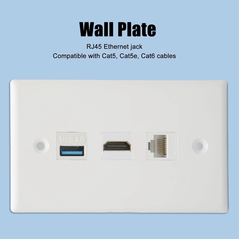 Dpofirs HDMI USB Outlet Wall Plate, Power Outlet with HD