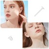 EARRING STUD SETTINGS + EARNUTS 3mm ALLERGY FREE CLEAR PLASTIC