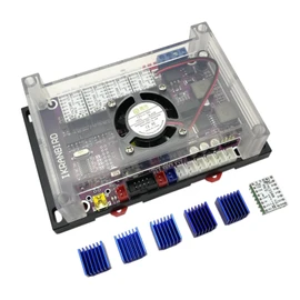 IKRANBIRD Grbl 1.1 4-Axis Controller with Optocoupler Isolation Support 48v 500w Spindle and 12v 60w Laser Head, with Cooling Fan and Casing, Tmc2208 Silent Driver