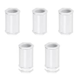 5Pcs PVC Double Female Adaptor, White Conduit Adaptor, 25mm Seal Connect for Conduit Box DIY Project