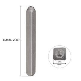 sourcing map 36pcs 0.16" (4mm) Number and Letter Stamp Set, A-Z, &,0-9 Punch Press Tool for Metal Plastic Wood Leather