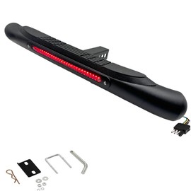 Heavy-Duty Trailer Hitch Step – Fits 2 Inch Receiver, Tow Hitch Step for Truck, SUV, or Jeep – Anti-Slip Rear Bumper Step for Easy Access to Cargo and Roof (Black Straight Hitch Step)