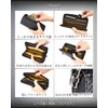 Eredita Men's Long Wallet - Italian Carbon Leather, Black x