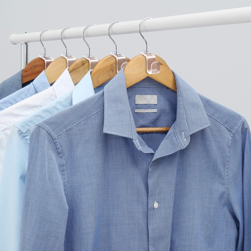 Ganchos extensores para colgar ropa o clóset (transparente, 48 piezas)