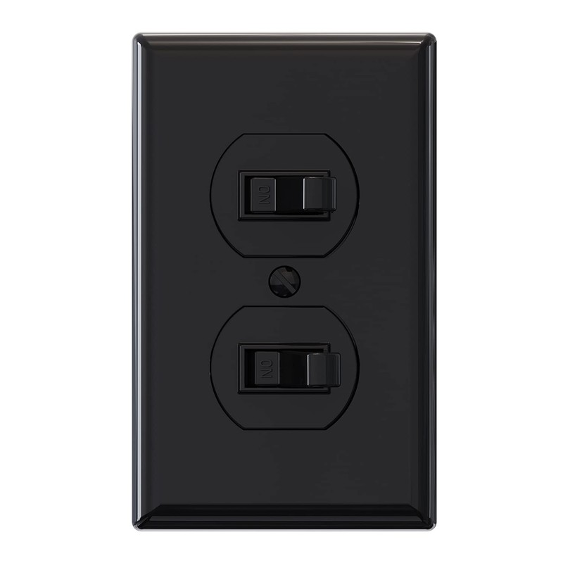 ELEGRP Double Toggle Light Switch, Two Single Pole Electrical Dual