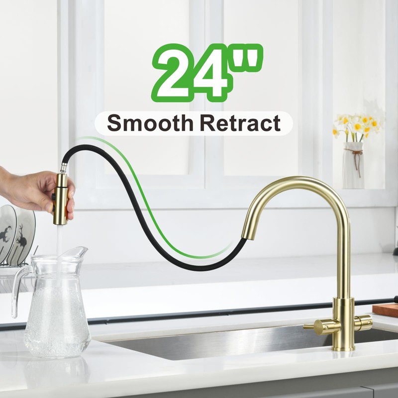 PAKING Kitchen Faucet, Kitchen Sink Faucet, 2 Handles Sink Faucet,