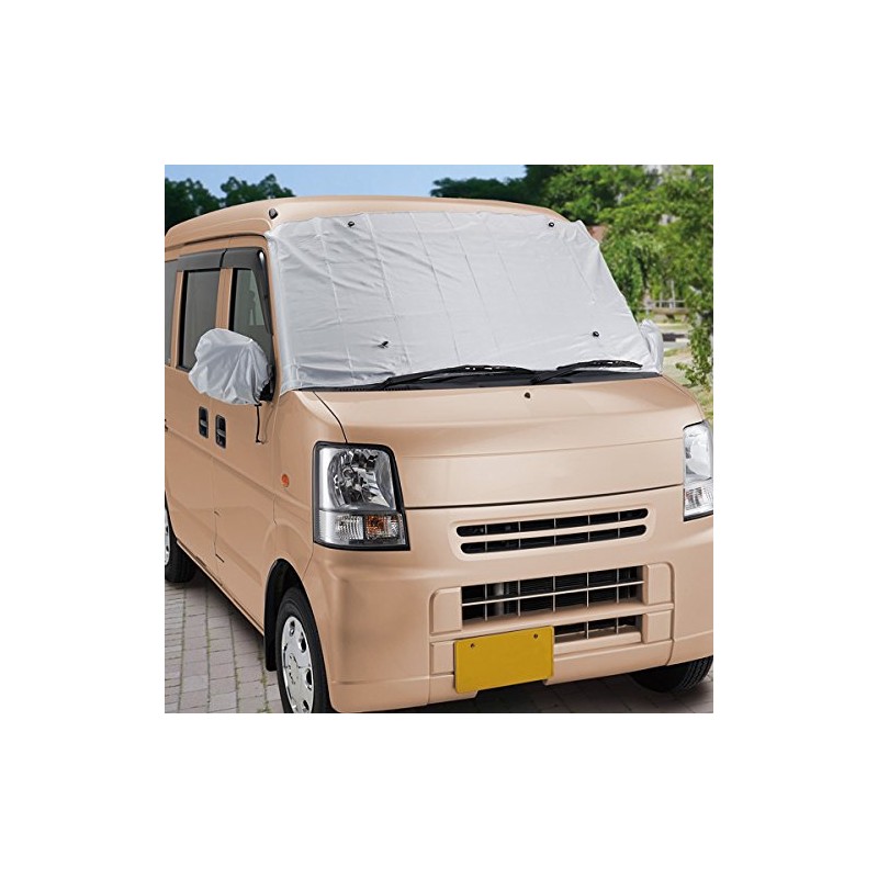 くらしのヒント 軽自動車用 フロントカバー 日よけ 黄砂 鳥のフン 落ち葉よけ サイドミラーカバー 軽自動車用