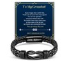 YIBONIKA Infinity Bracelets Gifts for Grandad, Braided Leather Bracelet Gifts
