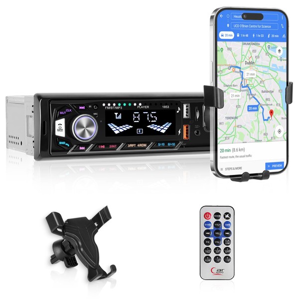Hodozzy Car Stereo Bluetooth Single Din Car Radio with FM