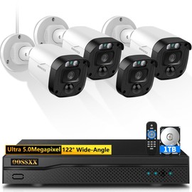 Full HD 5MP Definition Wired Security Camera System Outdoor Home Video Surveillance Cameras CCTV Camera Security System Outside Surveillance Video Indoor