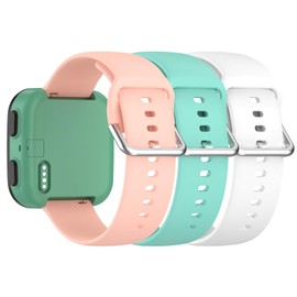 3 Pack Silicone Watch Band Compatible with Garmin Bounce Forerunner 55 165 245 Vivoactive 6 Smartwatch