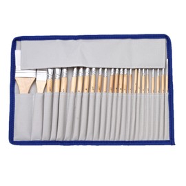 24PCS Paint Brushes Set Kit Artist Professional Paintbrush Round Brushes with Nylon Hair for Acrylic Aquarelle Watercolor Gouache Face Painting Great Art Drawing Supplies for Painter Students Beginners