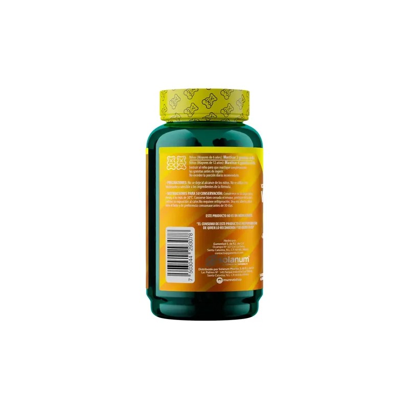 Solanum Nutrioso Vitamina C + Zinc 100gomitas Para Niños Sabor