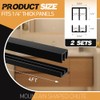 Landical 2 Sets Plastic Sliding Door Track Set for Cabinet