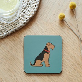 Sweet William Airedale/Welsh Terrier Coaster