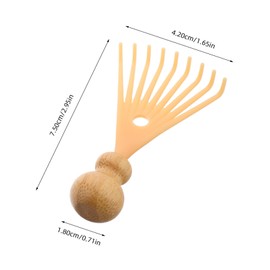 Healvian Kopfmassagegerät für Salon-Haare, Massagegerät für Haare zu Hause, zum Entfernen von Haaren, Kamm aus PP, Beige