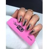 2Pcs Nail Buffers Half Moon Shape Double Sided 100/180 grit