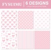 FYSUIMU 12 Sheet Valentine's Day Bow Wrapping Paper -Not Roll-