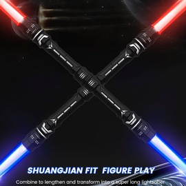 2Pcs Light Up Saber Reusable Retractable 7 Colors Changeable LED Light Sword with Realistic Sound Effect Hand Light Up Sword 2-in-1 LED Light Sword