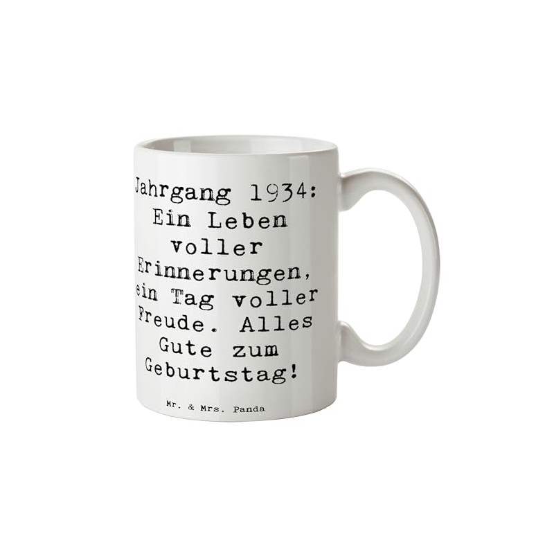 Mr. & Mrs. Panda Tasse Spruch 1934 Geburtstag - Geschenk,