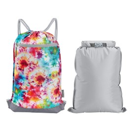 Skog Å Kust GymSak 2-in-1 Drawstring Cinch Bag with Removable Waterproof Dry Bag | by Skog Å Kust | Tie Dye