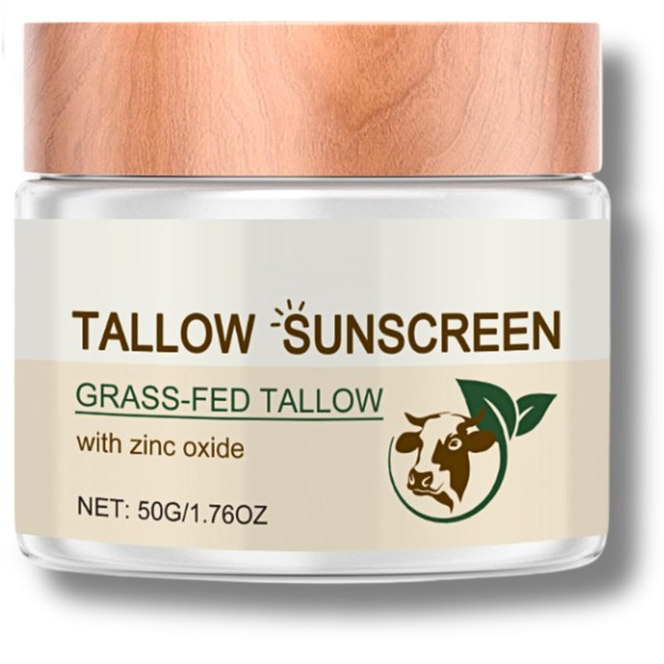 Tallow Sunscreen with Zinc Oxide, 100% Grass Fed Beef Tallow