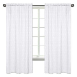 Sweet Jojo Designs White Eyelet Window Treatment Panels -Set of 2