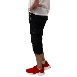 Outdoor Products Men's Half Pants, Cargo Pants, Cropped Pants, Crop Pants, 3/4 Length, Water-Absorbent, Quick-Drying, Sizes M, L, LL - Cargo Shorts black (black 19-3911tcx)