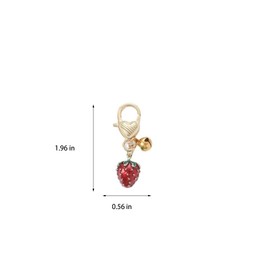 Dhdfisd Strawberry Keychain Cute Heart Bell Purse Charms for Handbags Y2K Keychains Bag Backpack Charm