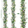 MEIVINES 2PCS Artificial Daisy Garland with 3D Butterfly 5.68FT Fake