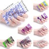 Pegatinas Autoadhesivas para Uñas, 8 Hojas de Tiras de Esmalte