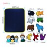 Qimihinoy Felt Story Board Set,Large Animals Felt Stroy Retelling Pieces