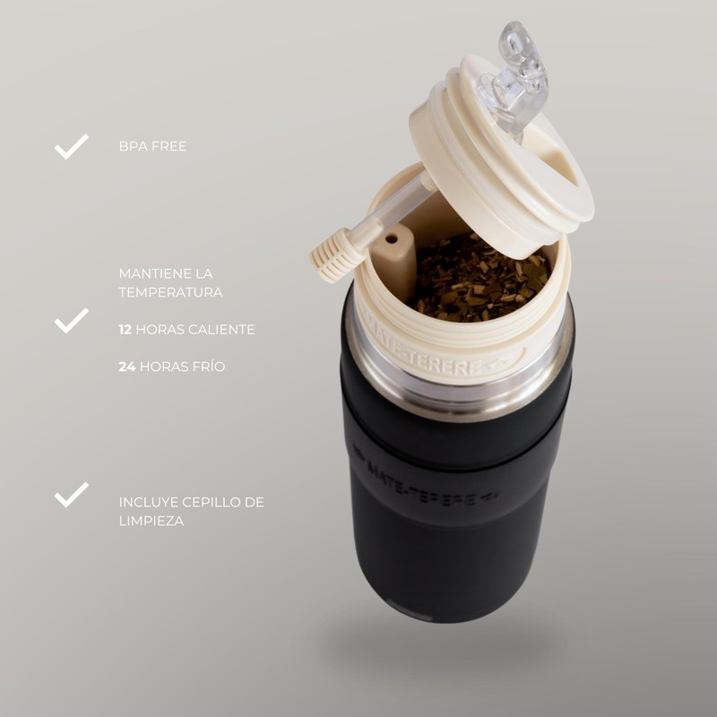 Ecottento Matte Self-Priming Thermos Flask 750 ml, 24 Hours Hot