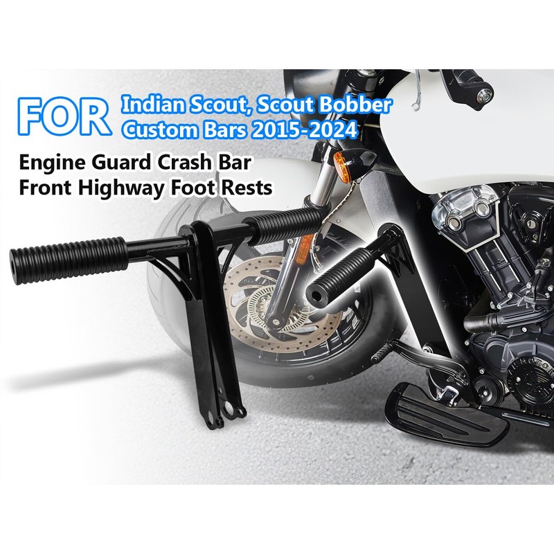 BAKAFOH Motorcycle Engine Guard Crash Bars Falling Protectors Highway Foot