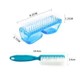 Qeedy 6 Pack Handle Grip Nail Cleaning Brush, Fingernail Brush Cleaner Scrub Brush Kit for Toes Shower and Women & Men & Pets (Color a)