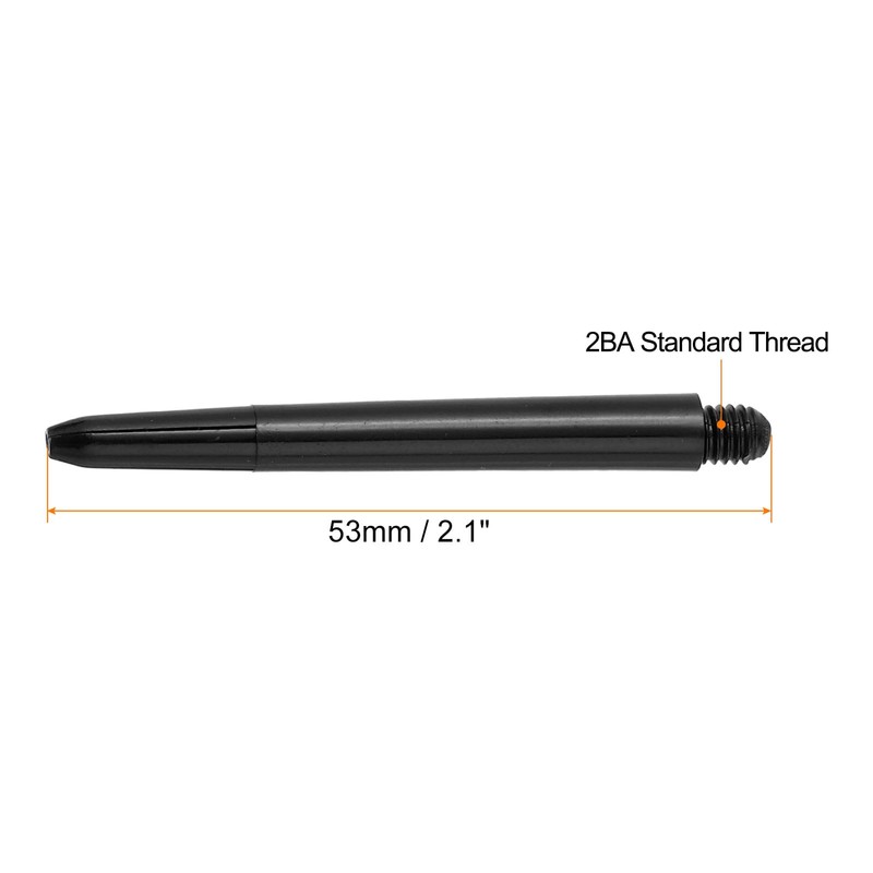PATIKIL 53mm Plastic Dart Shaft 50pcs Medium 2BA Threads Dart