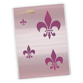CraftStar Classic Fleur De LYS Stencil Set - 4 Sizes from 2.5 to 10 cm