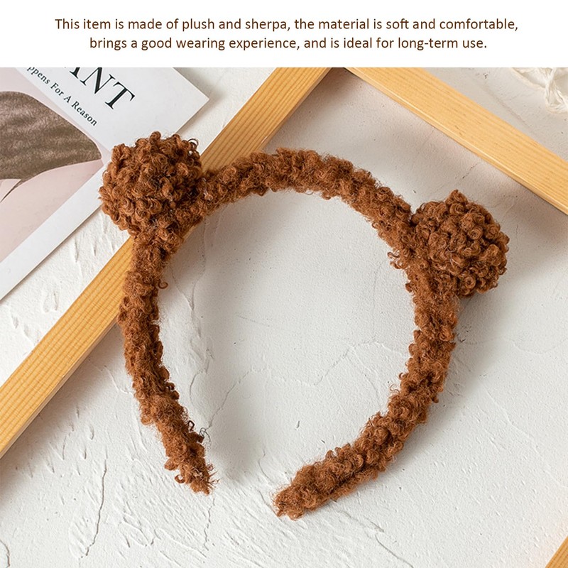 WUFGWBD 2 Pieces Of Bear Headbands, Cute Plush Headbands, Cosplay