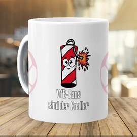 mundohuevo Original football cup, breakfast cups for VfB Stuttgart fans, original gift for football fans, football item, VfB Stuttgart