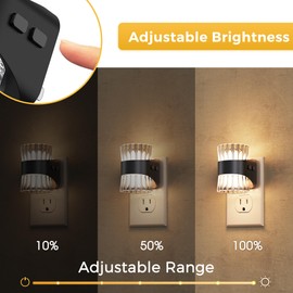 L LOHAS LED Night Light, Modern Night Lights Plug into Wall, 3000K/4000k/5000K Adjustable Color Temperature Night Light,Dimmable Nightlights with Dusk to Dawn Sensor for Rooms Bathroom Hallway