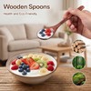 2 PCS Wooden Spoon for Eating, 6 Inch Long Small