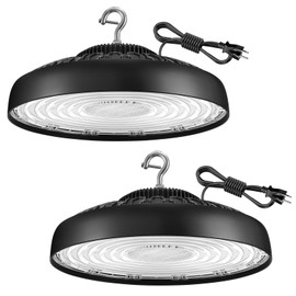 SETEN 2 Pack 400W UFO LED High Bay Light, 60000LM 5000K Daylight, Replaces 1600W MH/HPS, for Warehouse, Workshop, Gym, Stadium, Industrial & Commercial Lighting Non-dimmable