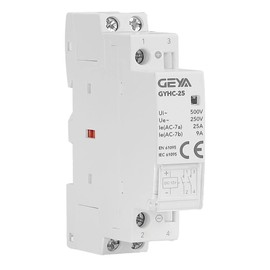 GEYA Automatic Modular Contactor Household Circuit Control Din Rail Mount 2Pole 25A 2NO DC12V
