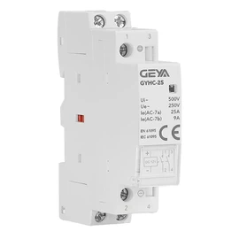 GEYA Automatic Modular Contactor Household Circuit Control Din Rail Mount 2Pole 25A 2NO DC12V