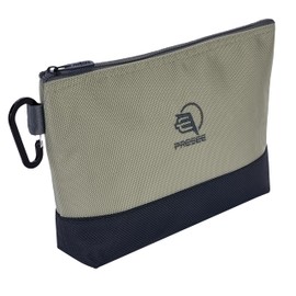 Tool Pouch Zipper Small Tool Bag Pouches Organizer Bag with Metal Carabiner, Nylon 1680D Heavy Duty for Wrenches, Screwdrivers, Pliers, Pack of 1, Green, 10.5 Inch