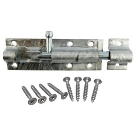 TIMCO Straight Tower Bolt - Comes with Fixings - Great for securing Flush Fitting Gates and shed Doors in a Closed Position, Adding Increased Security.