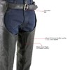 Milwaukee Leather Men's Premium Leather Motorcycle Protective Biker Riding Chaps