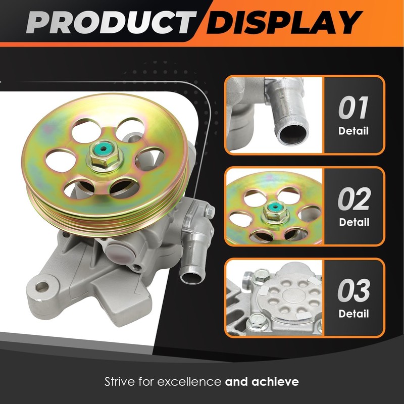 Power Steering Pump Compatible with Civic 1996-2000 CR-V 1997-2001
