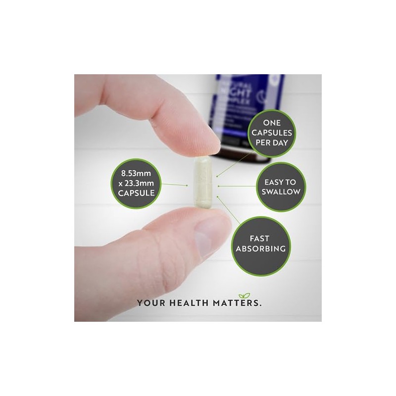 Nutravita Natural Night Complex with Magnesium – 120 Vegan Capsules