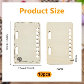 OLYCRAFT 10pcs Temperature Blanket Planner Blanket Knitting Shade Card Reusable Temperature Blanket Color Chart Wood Crochet Organizer Chart for Yarn Crochet Accessories Crafter Presents